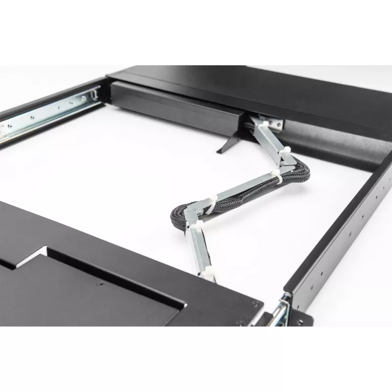 Consola KVM Digitus 17 polegadas HD LCD 16 portas HDMI teclado alemão