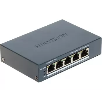 Switch de rede Hikvision DS-3E1505P-EI/M gerido Gigabit Ethernet (10/100/1000) Power over Ethernet (PoE) cinzento