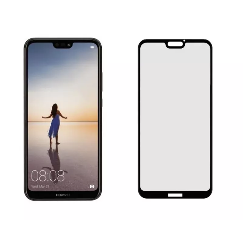 Película de vidro temperado Tellur para Huawei P20 Lite – compatível com capa, preto
