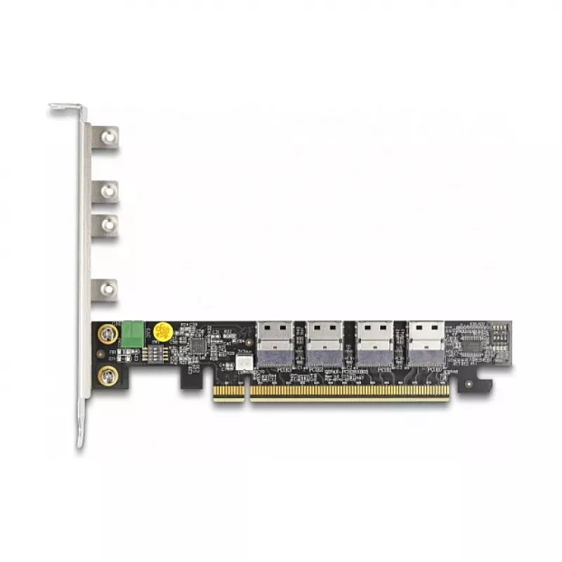 Placa DeLOCK PCI Express x16 para 4 x SFF-8654 4i NVMe Bifurcation internos
