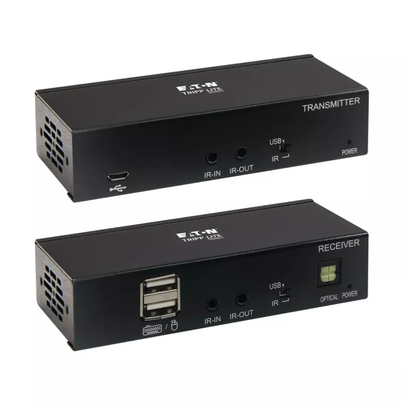 Eaton Tripp Lite Series Kit extensor USB-C para HDMI sobre Cat6 com suporte KVM, 4K 60Hz, 4:4:4, transmissor/receptor, USB, PoC, HDCP 2.2, até 70 m, TAA - Extensão para vídeo