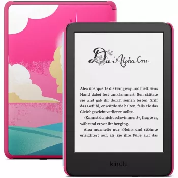 Leitor de e-books Amazon Kindle Kids 2024 (11th Gen) 16GB, unicorn valley, com capa para crianças (B0CP33C128)