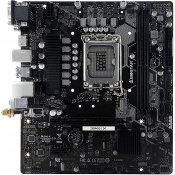 Placa-mãe BIOSTAR Z690MX2-E D4 micro ATX, Intel Z690, LGA 1700, DDR4, 2x DIMM, 64GB, 2.5Gb LAN, 4x SATA III, 1x M.2