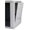 Armário de rede de parede SOMI Networks 22U 19 polegadas com 45 cm de profundidade, porta frontal de vidro, cinzento