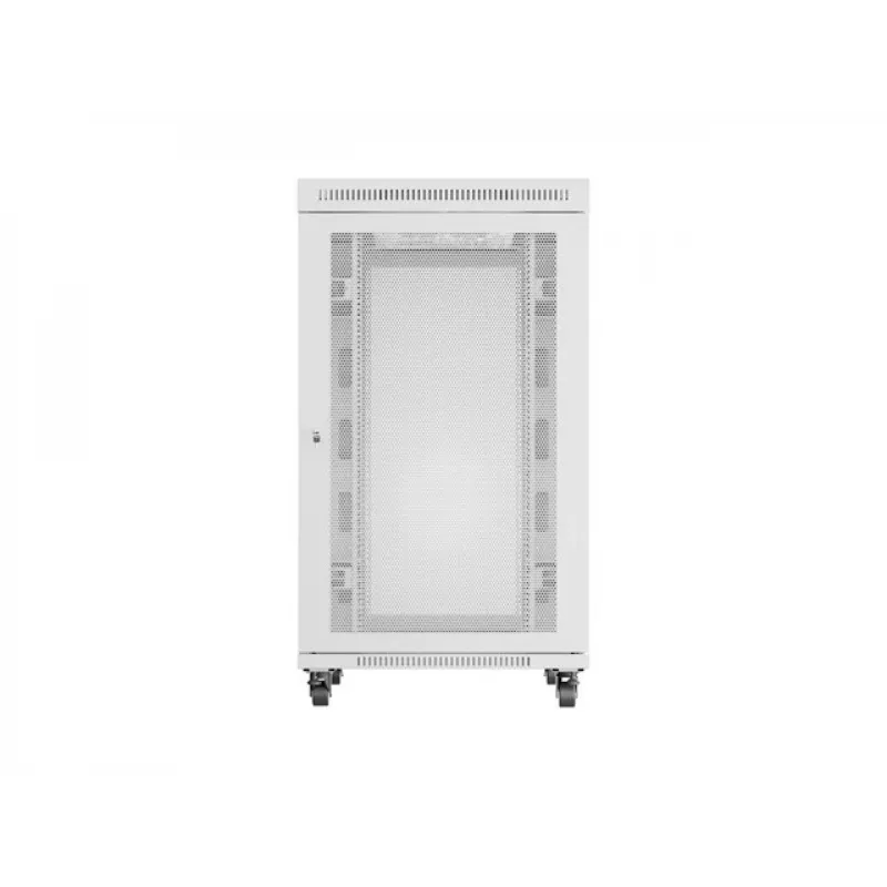 ARMÁRIO RACK DE CHÃO 19 27U 800X1000 CINZENTO PORTA PERFURADA LCD LANBERG (embalagem plana)