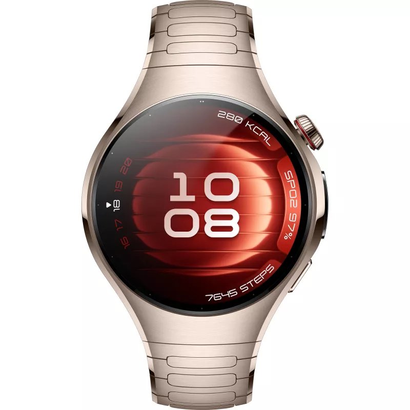 Relógio inteligente Huawei WATCH 5 42 mm, 1,38" AMOLED, eSIM, bracelete em titânio Sand Gold