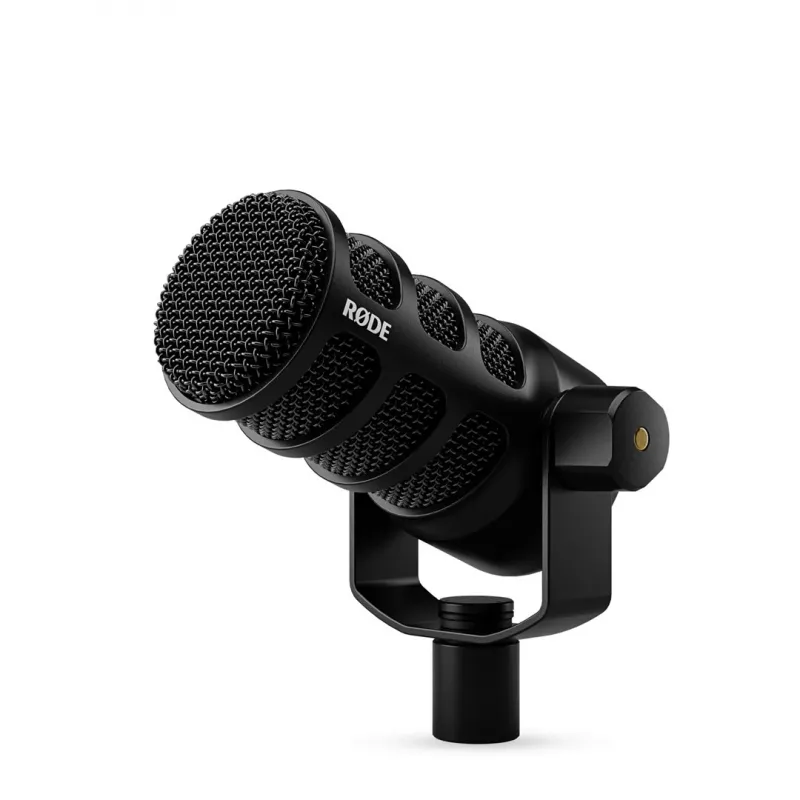 Microfone de estúdio RØDE PodMic USB — Cardioide XLR/USB, 24 bits/48 kHz, USB-C, saída para auscultadores, botão rotativo de volume, preto