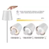 Beper P201UTP119 candeeiro de mesa LED recarregável, 1,5 W, interruptor tátil, regulável, adaptador para garrafa de 33 mm, resistente à água, prateado