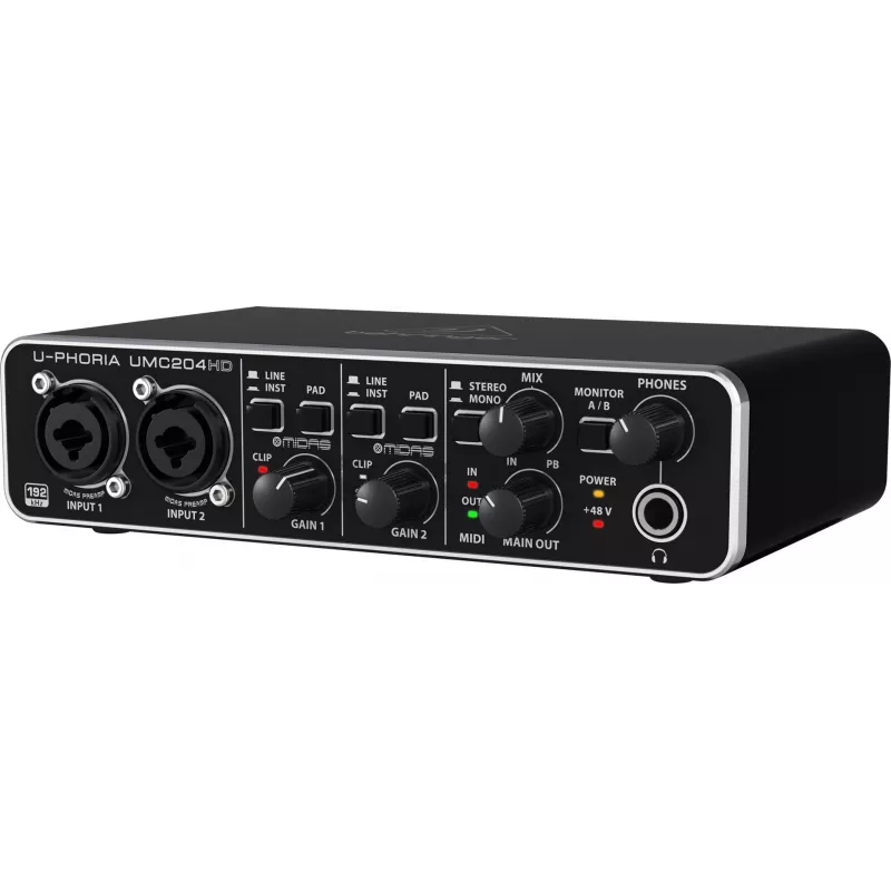 Behringer UMC204HD equipamento musical complementar