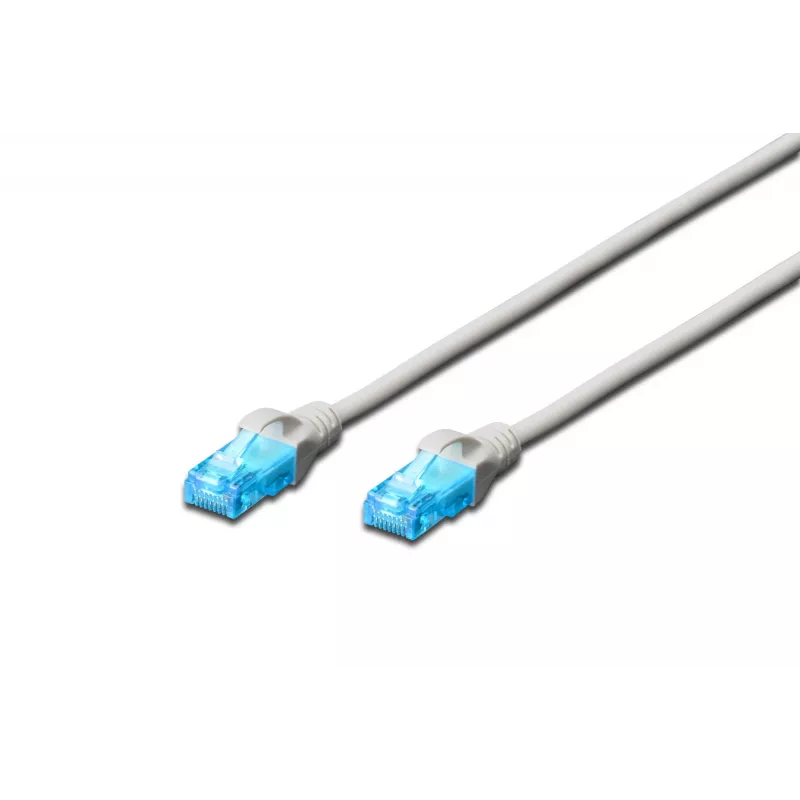 DIGITUS DK-1511-015 cabo de ligação CAT 5e U/UTP, AWG 26/7, PVC, 1,5 m, cinzento