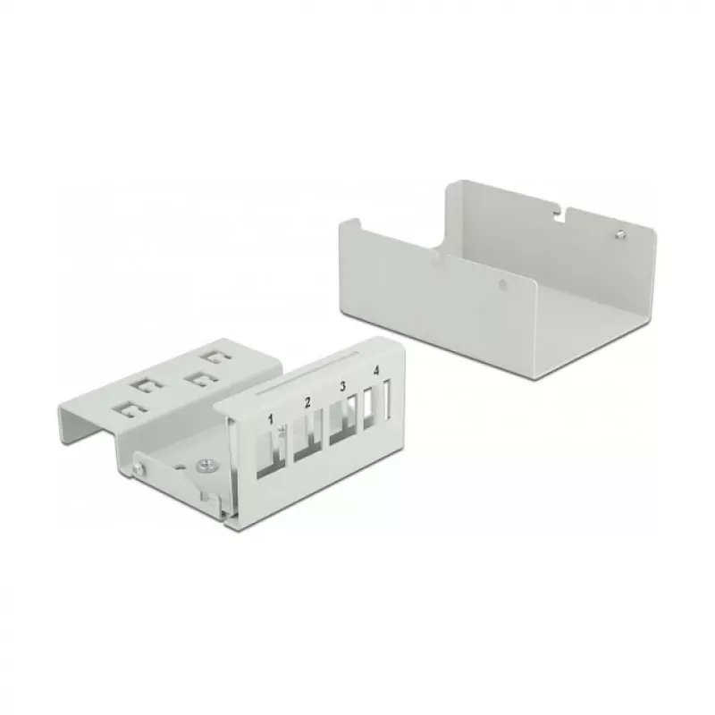 Patch panel Keystone DeLOCK 43407 4 portas cinzento