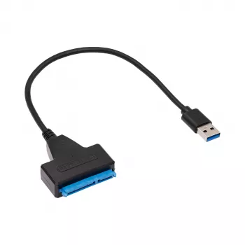 Cabo adaptador SATA para USB-A 3.0 Akyga AK-CA-86 para unidades de 2,5 polegadas, 0,3 m, preto