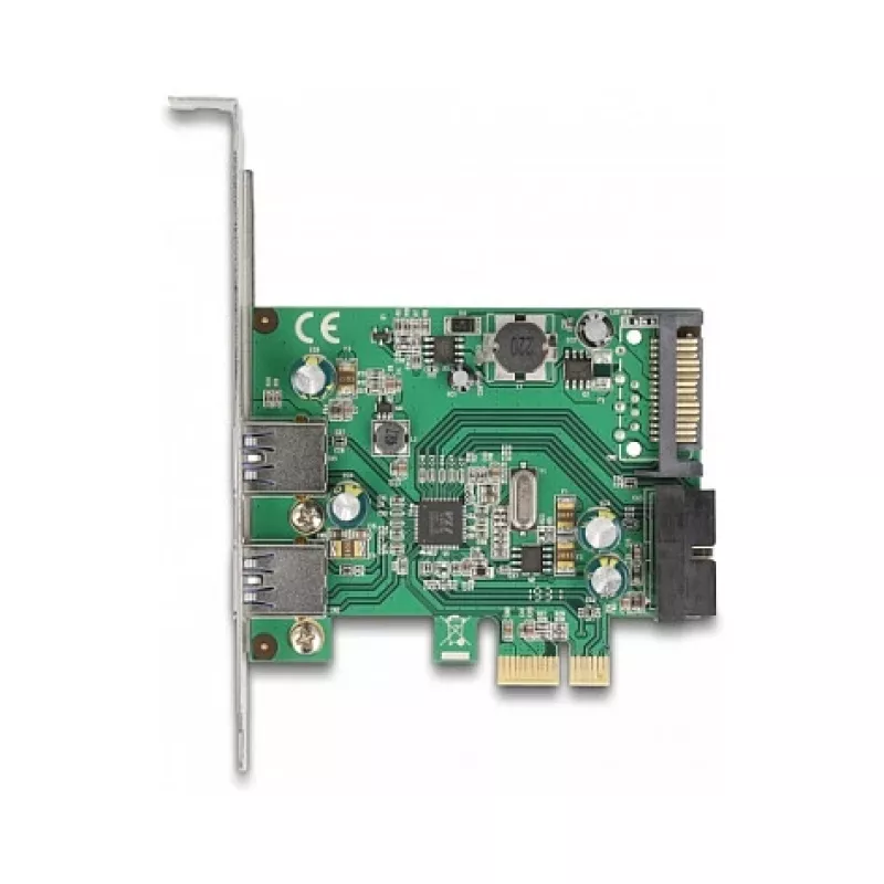 Placa DeLOCK PCI Express x1 para 2 x USB 3.2 Gen 1 Type-A + 1 x conector interno de 19 pinos