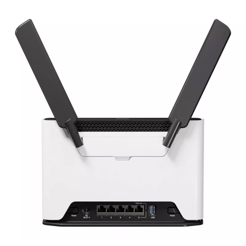 Router Wi-Fi MikroTik Chateau PRO ax — Dualband 2,4/5 GHz, 3548 Mbit/s, PoE, 5x LAN, 2 antenas externas, cinzento/branco