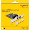 Placa PCI Express x1 para 2 x RJ45 Gigabit LAN RTL8111 Delock (88615)