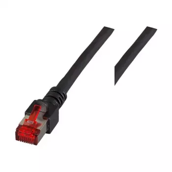 Cabo de patch RJ45 EFB-Elektronik Cat.6 S/FTP LSZH preto 1,5m