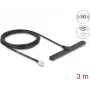 Antena de rede omnidirecional DELOCK 96090 ficha SMA 3 dBi 0,698–0,96 / 1,71–3,8 GHz 50 Ω linear vertical