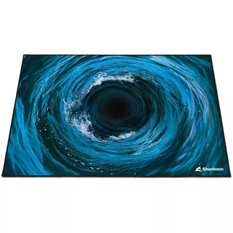 Sharkoon SKILLER SFM12 Undertow tapete de proteção de chão, 140 x 100 cm, preto/azul/branco