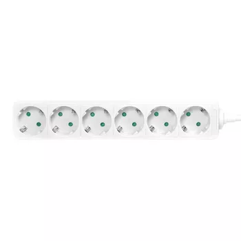 Extensão de energia LogiLink LPS238 1.5m 6 tomadas AC interior branco