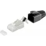 Ficha para cabo RJ-45 S/CONN 72067-10S preto branco