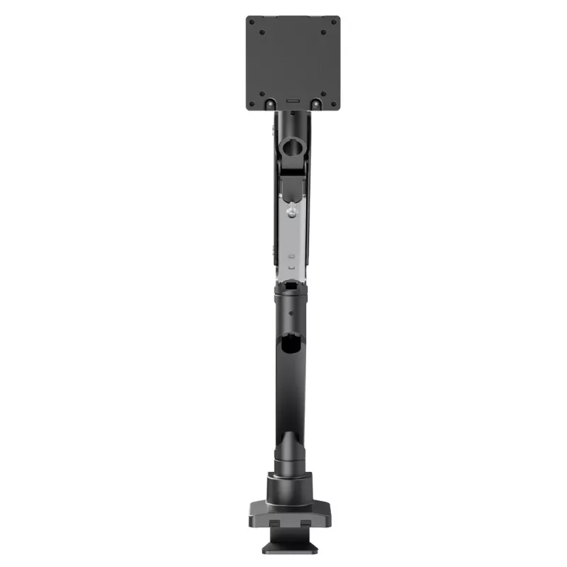 Suporte de monitor de braço duplo Maclean MC-968 com mola a gás 17-57 27 kg carga pesada estável totalmente articulado suporte VESA máx. 200x200