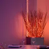 Fita LED Twinkly TWD200STP-TEU faixa interior multicolorida, 5 cm de espaçamento, IP20, cabo transparente