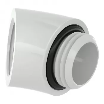 Adaptador angular 45° Barrow TDWT45-V2 W – G1/4 rosca macho para G1/4 rosca fêmea, branco