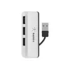 Hub de viagem Belkin USB 2.0 4 portas, prateado, F4U021bt