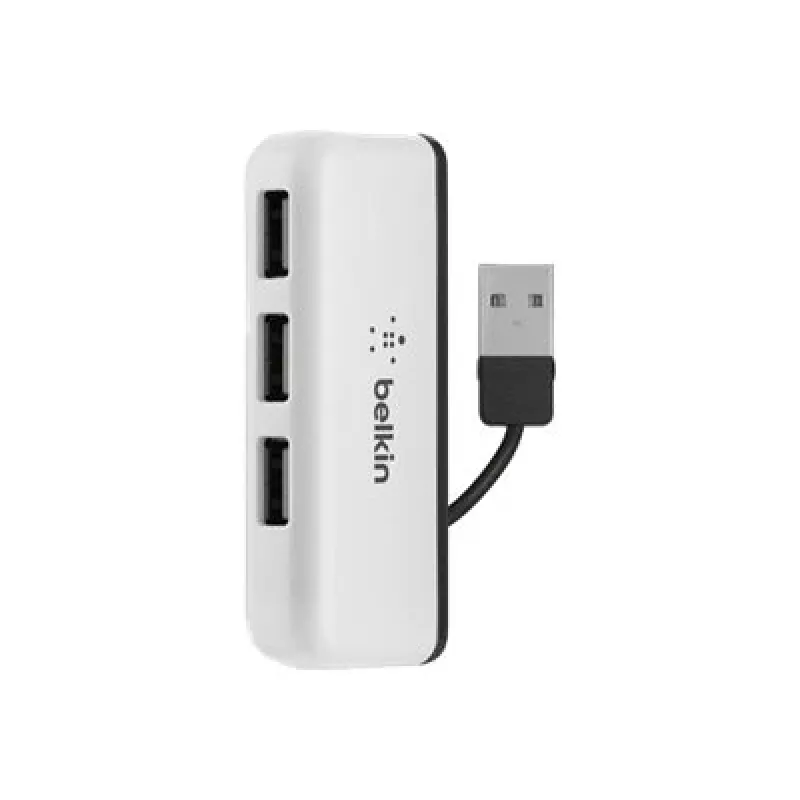 Hub de viagem Belkin USB 2.0 4 portas, prateado, F4U021bt