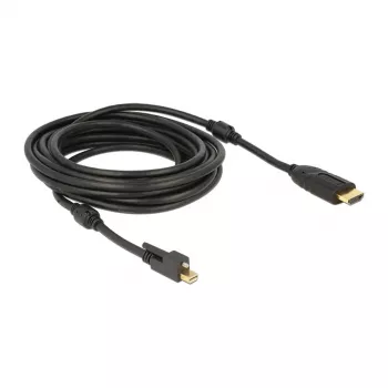 Adaptador de cabo de vídeo DeLOCK 83732 Mini DisplayPort para HDMI 5 m preto
