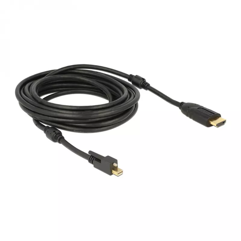 Adaptador de cabo de vídeo DeLOCK 83732 Mini DisplayPort para HDMI 5 m preto