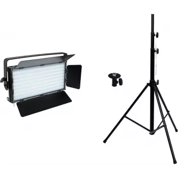 Conjunto LED EUROLITE PLL-480 CW/WW com tripé – iluminação de palco/ambiente, branco frio e quente ajustável
