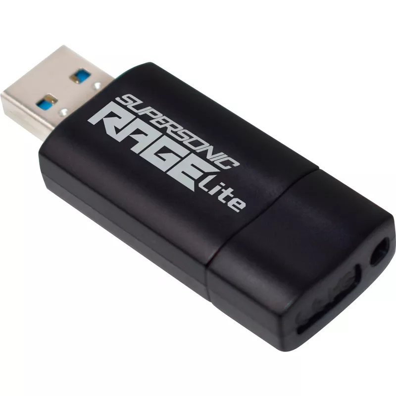 Pen drive PATRIOT Rage Lite 1 TB 120 MB/s USB 3.2 retrátil preto (PEF1TBRLB32U)