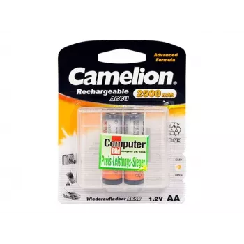 Pilhas recarregáveis Ni‑MH AA/HR6 CAMELION 2500 mAh, 2 unidades