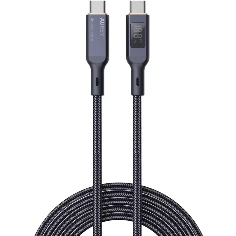 Cabo USB AUKEY CB-MCC102 1,8 m USB-C preto 480 Gbit/s