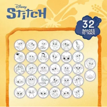 Conjunto escolar de desenho com projetor Stitch