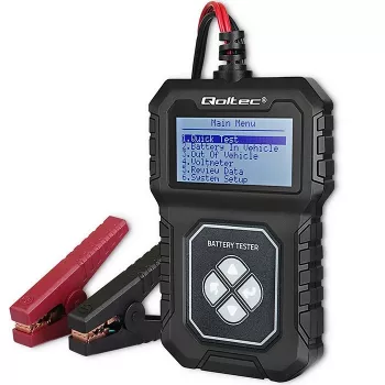 Testador de bateria digital Qoltec com LCD | Menu em polaco | 12V | AGM | GEL | STD | 30-220AH