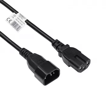 Cabo de alimentação para servidor Akyga AK-UP-06 IEC C14 para C15, 1,8 m, preto