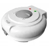 Máquina de waffles Adler AD 3038 – waffle redonda individual, 1500 W, termostato regulável, placas antiaderentes, cinzento/branco