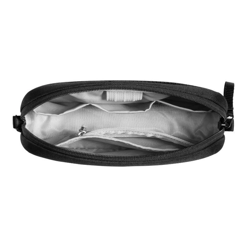 Bolsa de acessórios Tomtoc Light-T12 da Tomtoc (preto) — organizador compacto para cabos e pequenos dispositivos