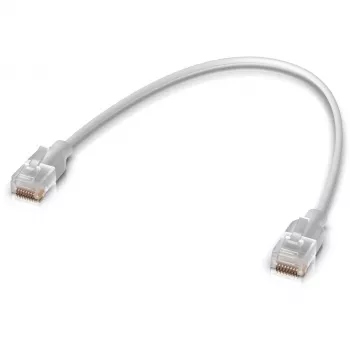 Cabo de rede Ubiquiti UACC-Cable-Patch-EL-0.15M-W Translucent, branco Cat6