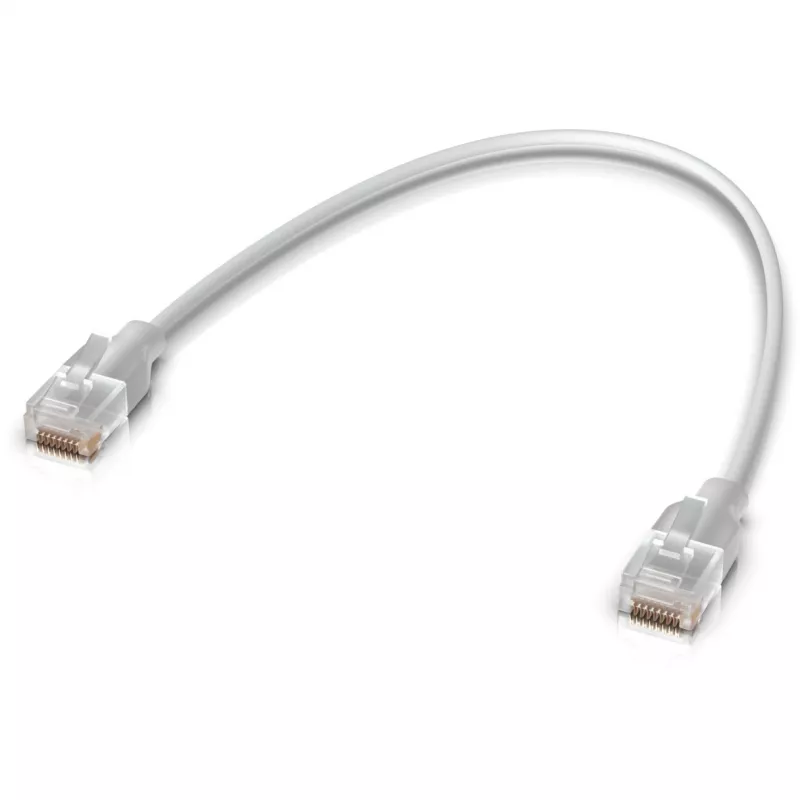 Cabo de rede Ubiquiti UACC-Cable-Patch-EL-0.15M-W Translucent, branco Cat6
