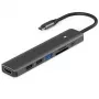 Adaptador USB Type-C - HDMI, 3x USB Type-A, SD, TF, USB Type-C PD100W