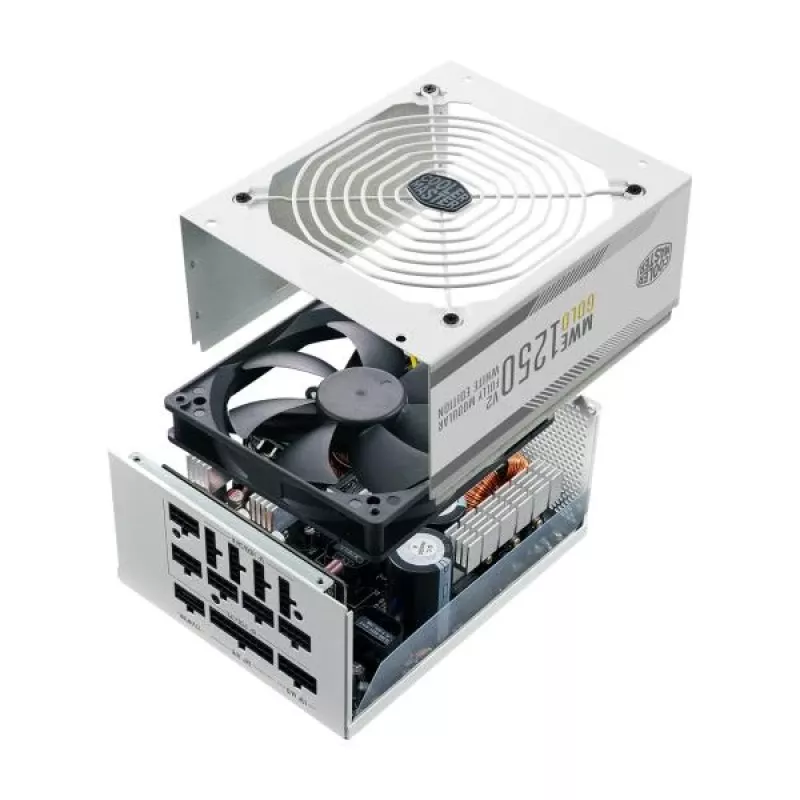 Fonte de alimentação MWE Gold V2 1250W 80+GOLD ATX 3.0 branca