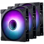Pack de 3 ventoinhas PHANTEKS M25 Gen2 PWM D-RGB 140 mm, preto