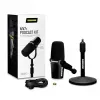 Shure MV7+-K-BNDL - microfone para discurso/canto com ligação XLR/USB-C, preto + tripé de mesa GATOR