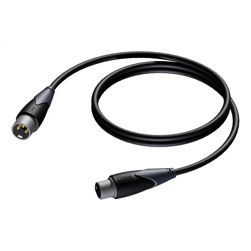 Cabo ficha XLR para conector fêmea XLR Procab 10 m — ligação de áudio simétrica, Procab 1KPCL114