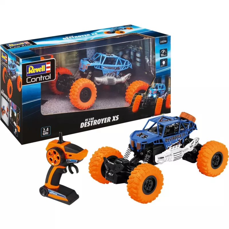 Carro RC Off-Road REVELL Destroyer XS 24594 escala 1:10 – Modelo elétrico controlado por rádio