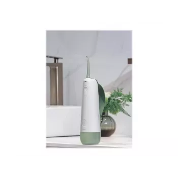 Irrigador oral portátil Oclean W10 - branco/verde com depósito de 200 ml