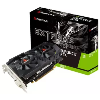Placa gráfica BIOSTAR GeForce GTX 1050 Ti – 4 GB GDDR5, 128 bits, PCIe 3.0, 1291 MHz